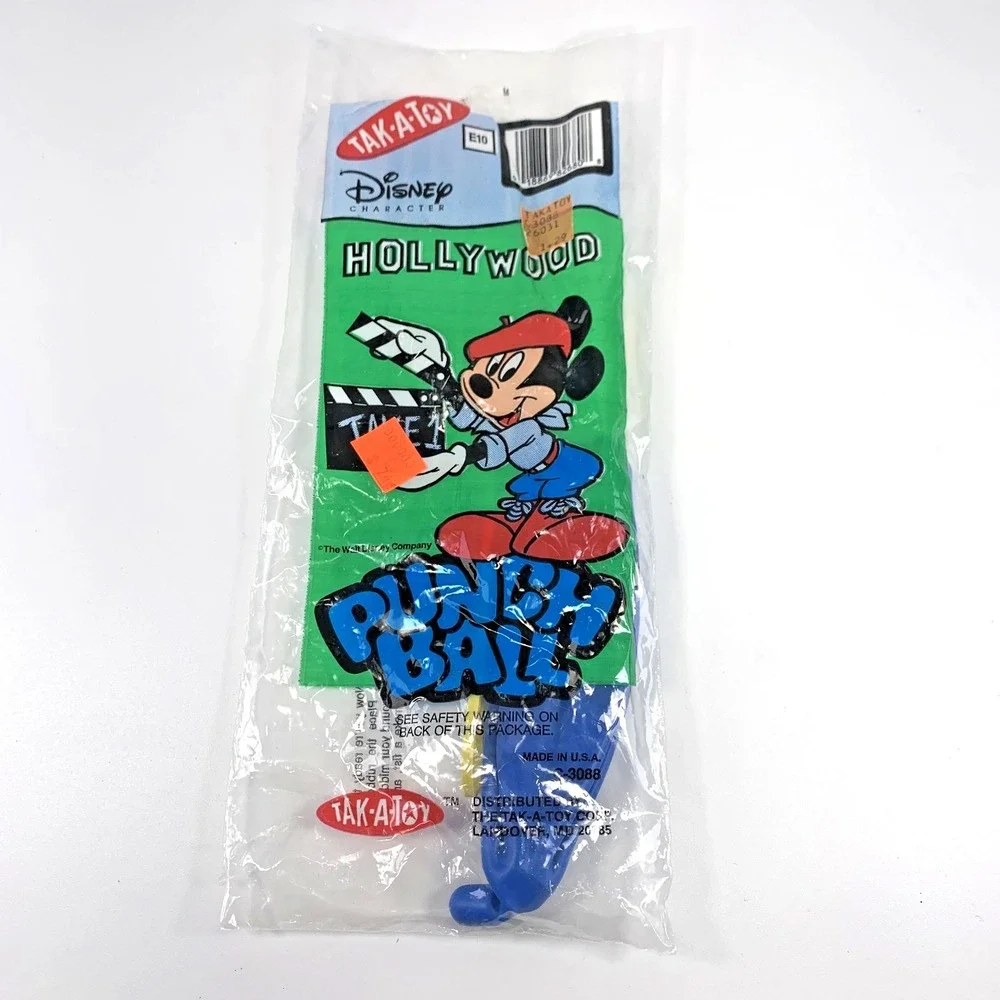 Vintage MICKEY MOUSE Walt Disney Tak A Toy Punch Ball 1988 USA‎ SEALED